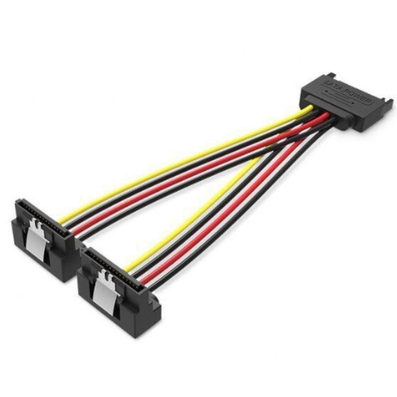 CABLE ALIMENTACION VENTION SATA/M - 2X SATA/H 15CM