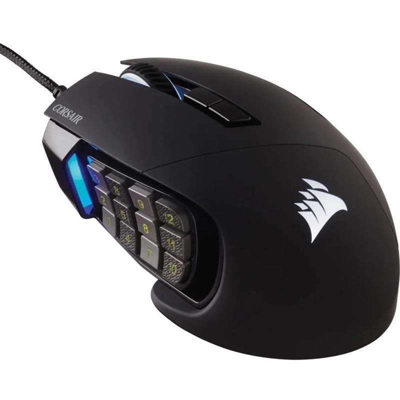 RATON GAMING CORSAIR SCIMITAR ELITE RGB USB 16K DPI BLACK