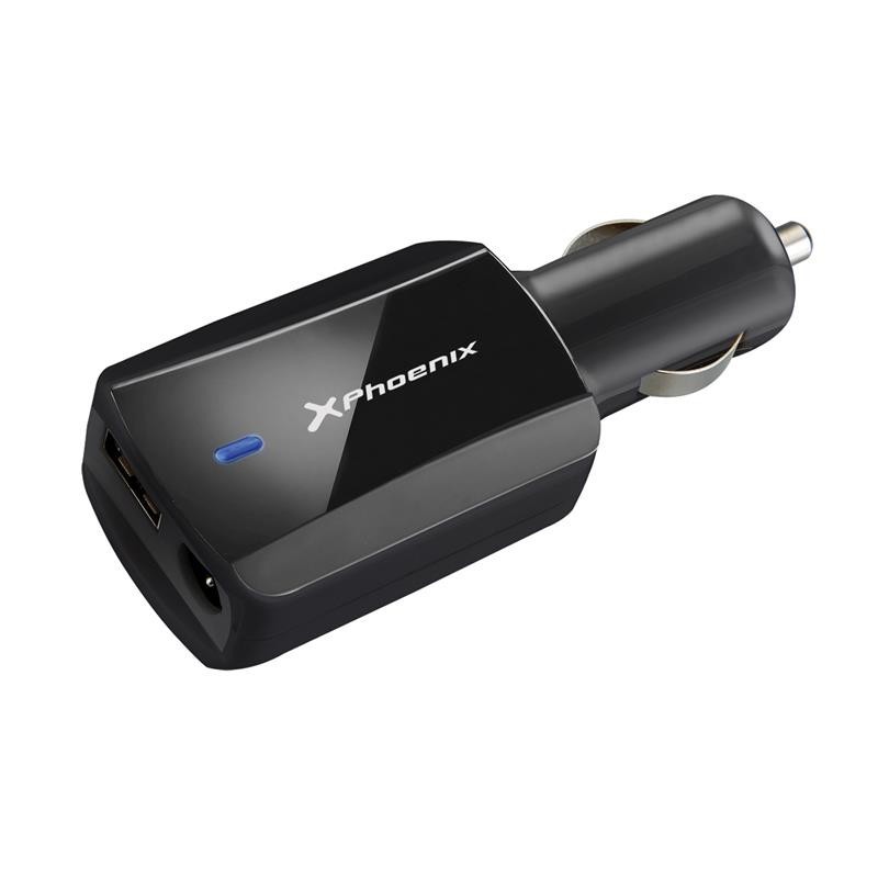 CARGADOR COCHE NOTEBOOK/SMARTPHONE PHOENIX 90W + 1XUSB 5V USB 2.0
