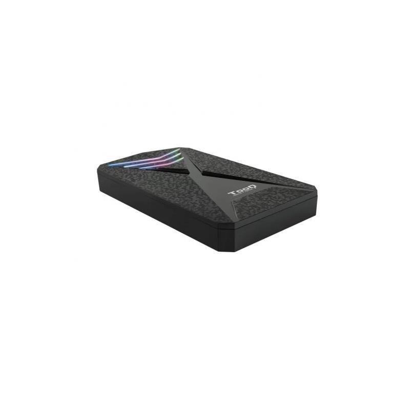 CAJA EXTERNA TOOQ GAMING 2.5 SSD SATA USB RGB BLACK