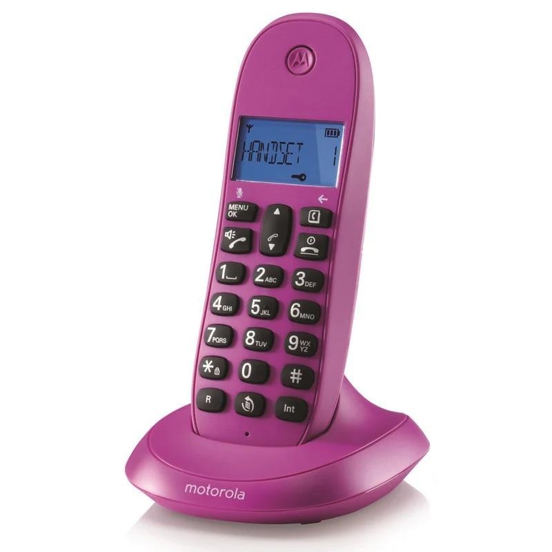 TELEFONO MOTOROLA C1001 LB+ DECT WIRELESS VIOLETA