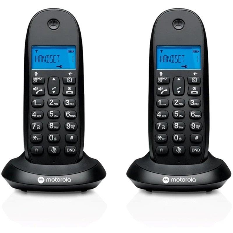TELEFONO MOTOROLA C1002 CB+ DECT WIRELESS BLACK ( 2UD )